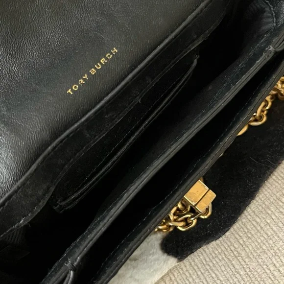 EUC Tory Burch Black Mini Crossbody Bag with Gold Chain - Picture 6 of 6